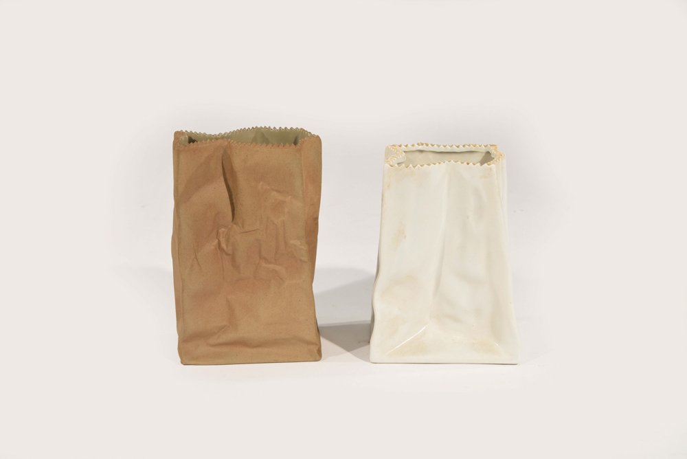 TWO CERAMIC PAPER BAGS ROSENTHAL ETC. (1 of 6)