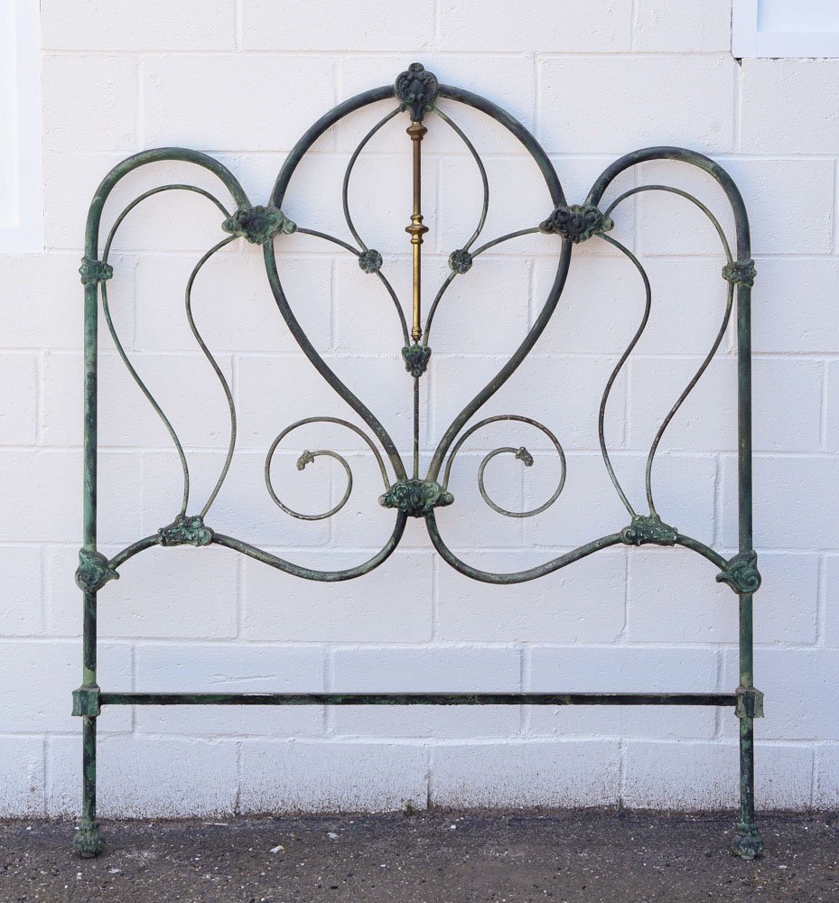 IRON & BRASS HEADBOARD: Dimensions: H 65" x W 55"