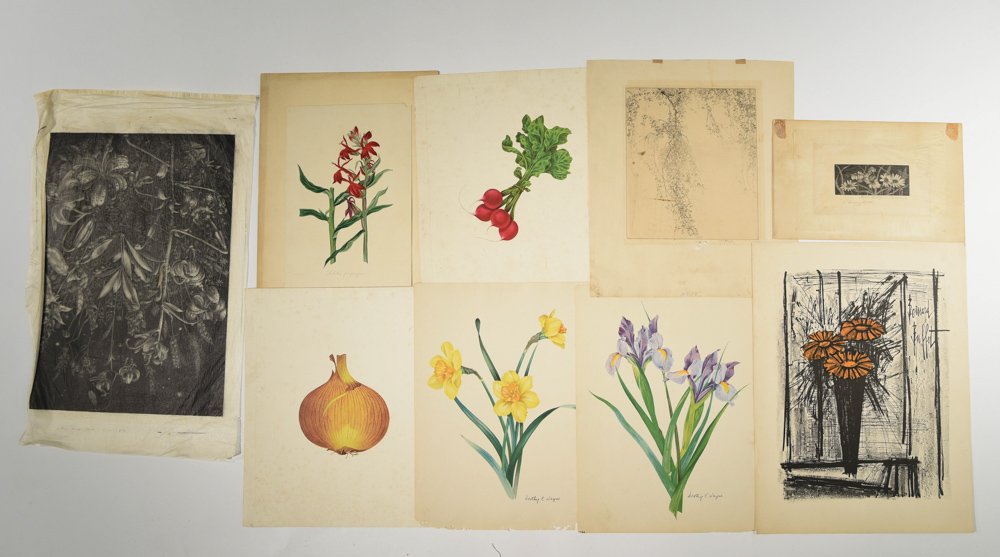 GROUPING OF SEVEN FLORAL PRINTS (1 of 8)