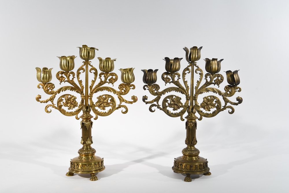 PAIR OF ALTAR CANDLESTANDS (1 of 10)