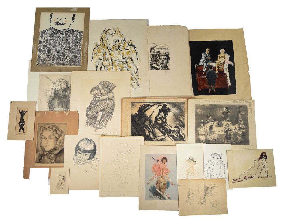 GROUPING OF ETCHINGS & LITHOGRAPHS (1 of 9)