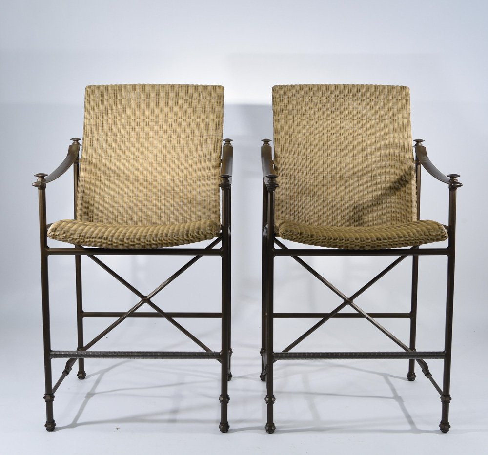 PAIR OF TALL OUTDOOR BAR STOOLS (1 of 6)