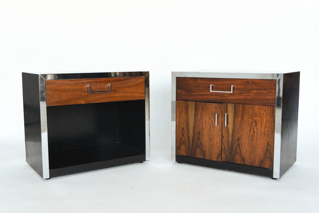 PAIR OF MILO BAUGHMAN FOR JOHN STUART END TABLES (1 of 9)