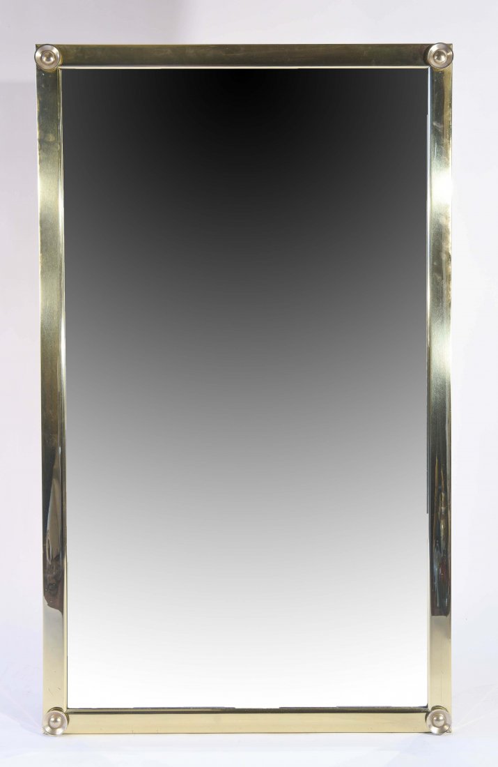 MIRROR IN THE MANNER OF PAUL MCCOBB: Dimensions: H 50" x W 30" Condition: Some wear from age.