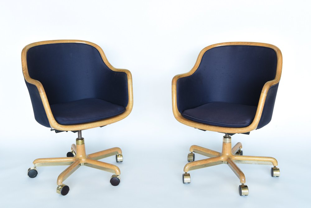 1970s PAIR OF WARD BENNETT DESK CHAIRS (1 of 10)
