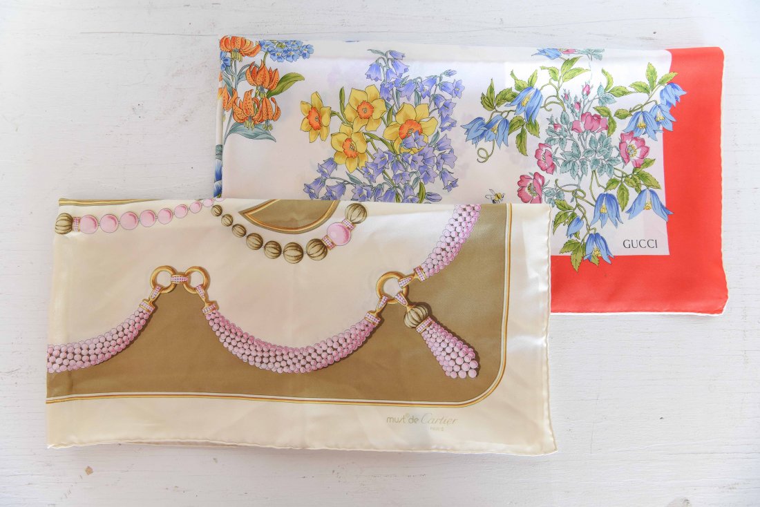 (2) SCARVES - CARTIER AND GUCCI (1 of 9)