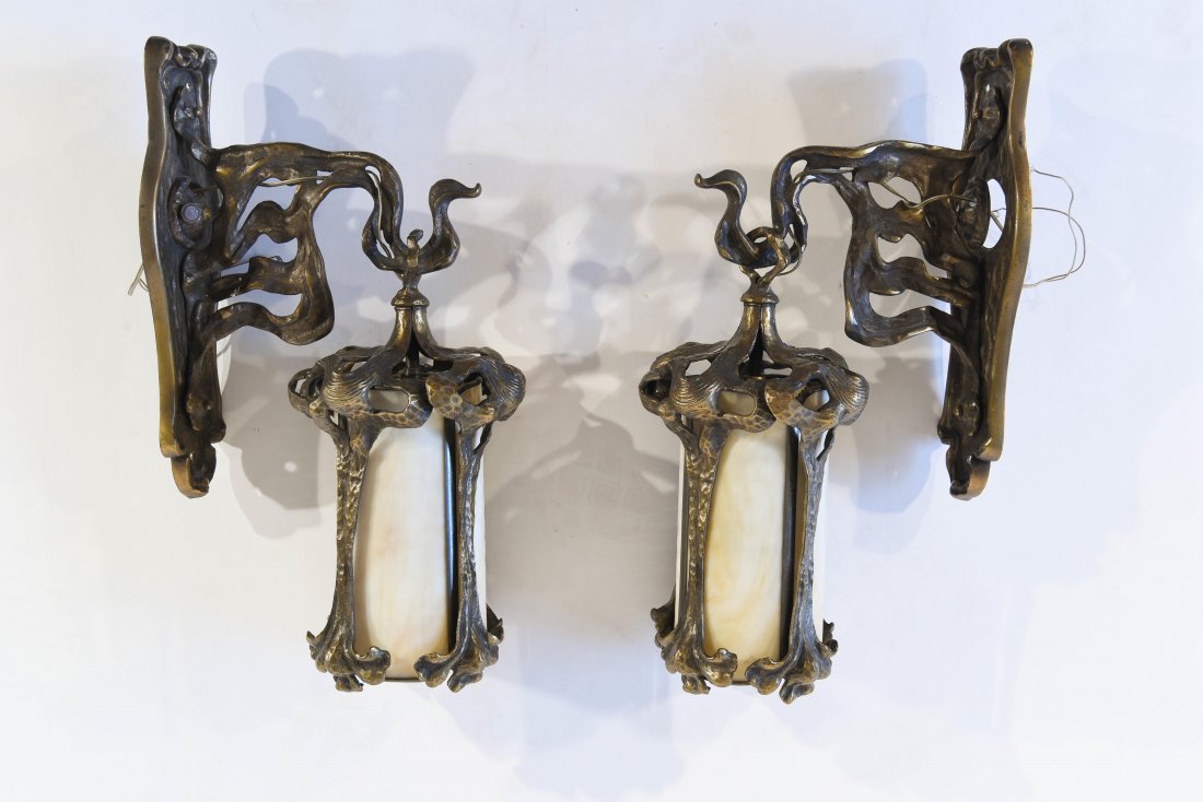 ART NOUVEAU WALL SCONCES (1 of 8)