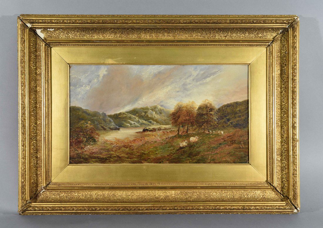 19TH CENTURY LANDSCAPE O/C PAINTING (1 of 8)