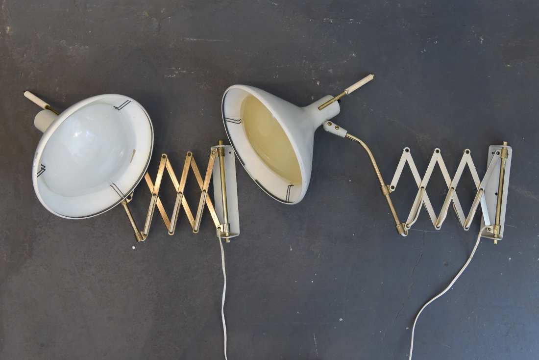 PAIR OF ARTICULATING SCONCES (1 of 8)