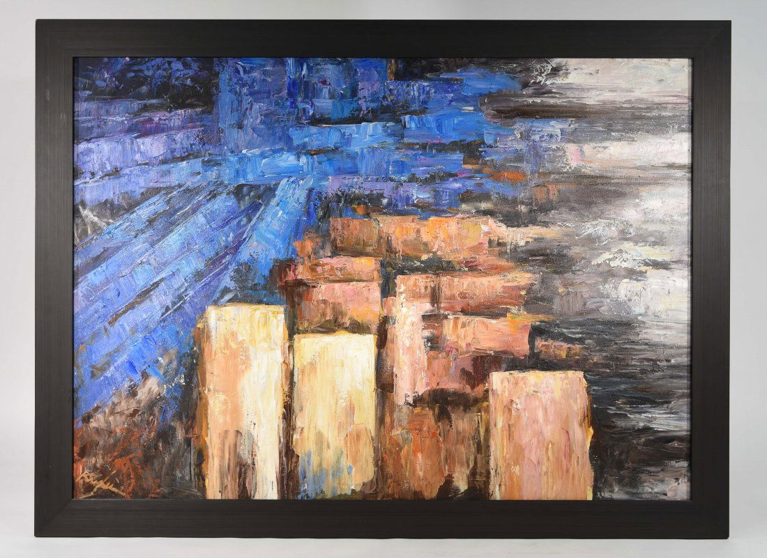 20TH C. SIGNED ABSTRACT O/C (1 of 7)