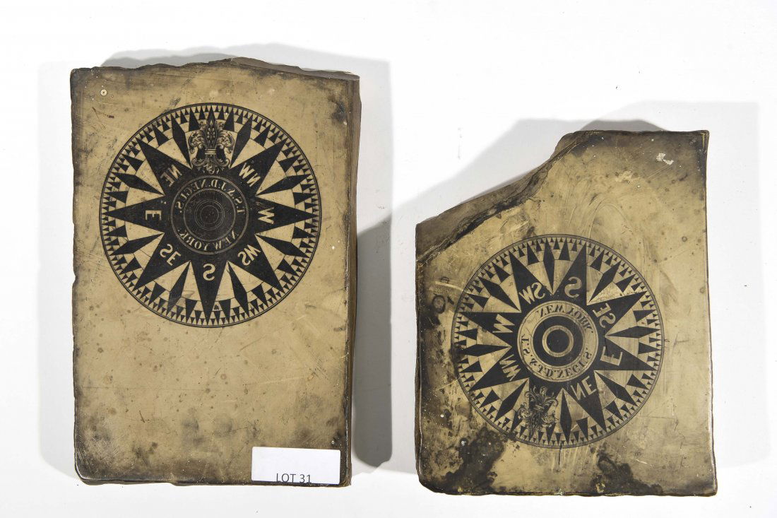 NEGUS COMPASS DIAL STONE PRINTING BLOCKS (1 of 6)