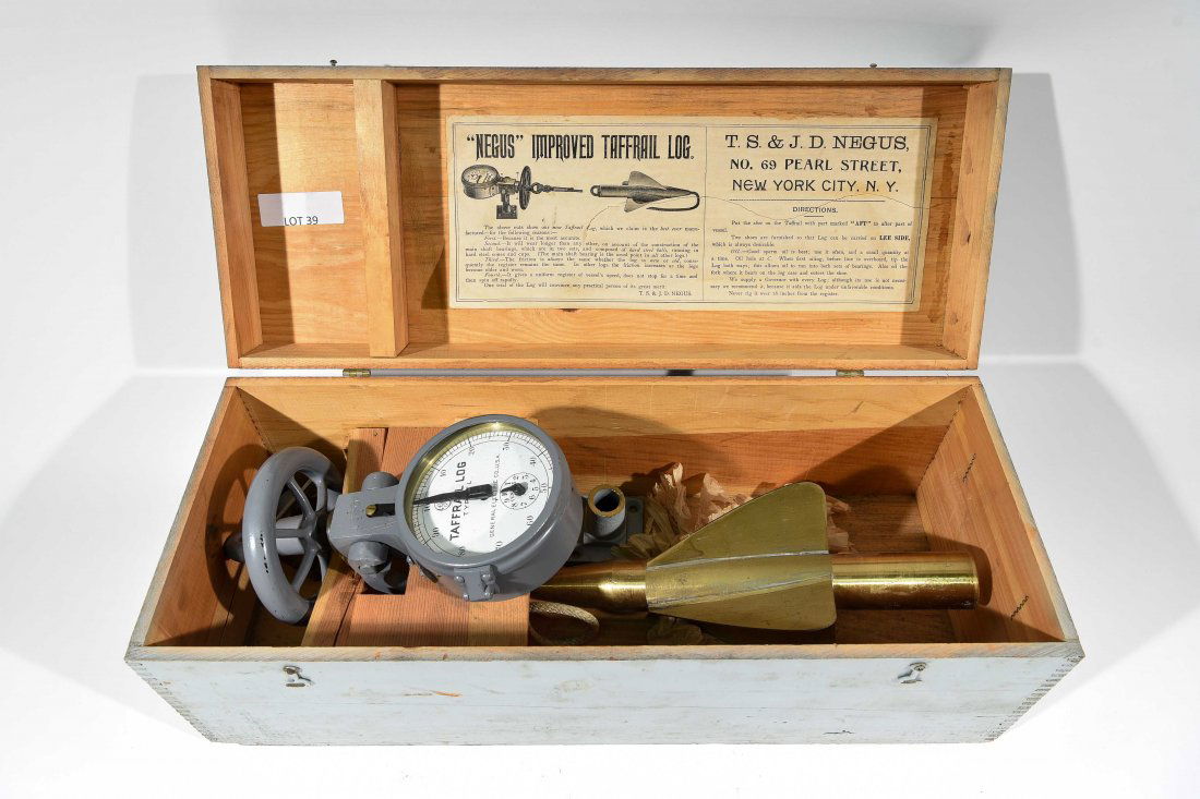 NEGUS TAFFRAIL LOG, TYPE TL (1 of 6)