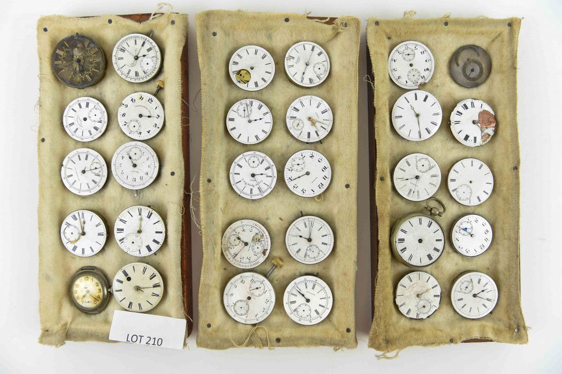 (30) POCKET WATCH MOVEMENTS W/ DIAL (1 of 10)