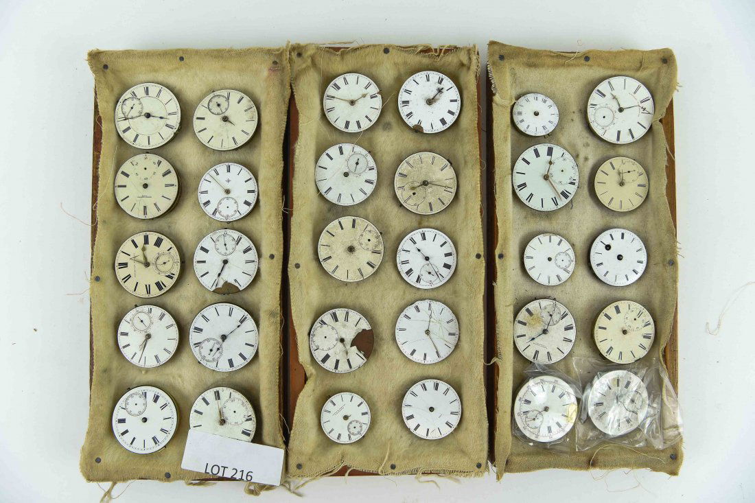 (30) POCKET WATCH MOVEMENTS W/ DIAL (1 of 10)