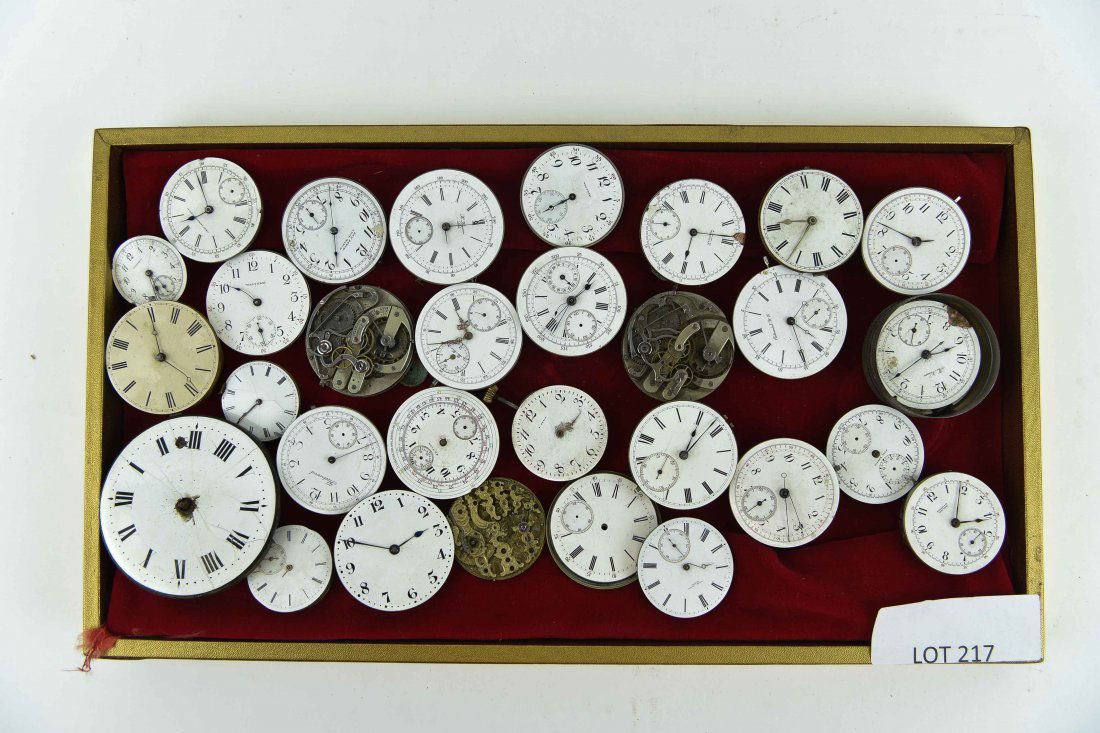 (28) POCKET WATCH AND CHRONOMETER MOVEMENTS (1 of 9)