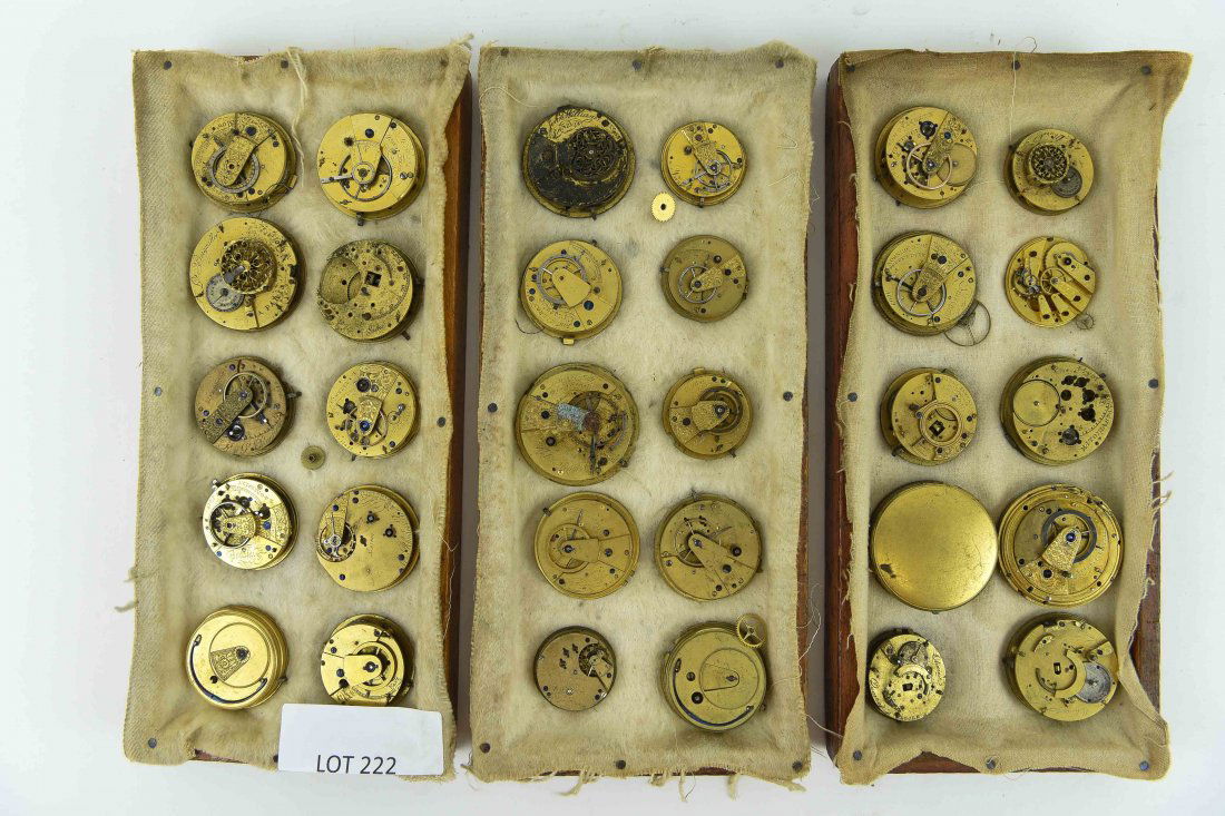 (30) POCKET WATCH AND CHRONOMETER MOVEMENTS (1 of 10)