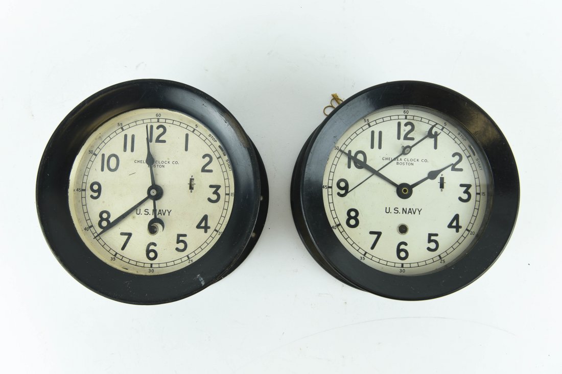 (2) CHELSEA U.S. NAVY SHIPS CLOCK (1 of 5)