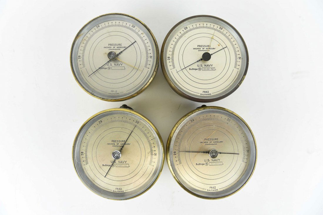 (4) FRIEZ U.S. NAVY WWII SHIPS BAROMETERS (1 of 8)