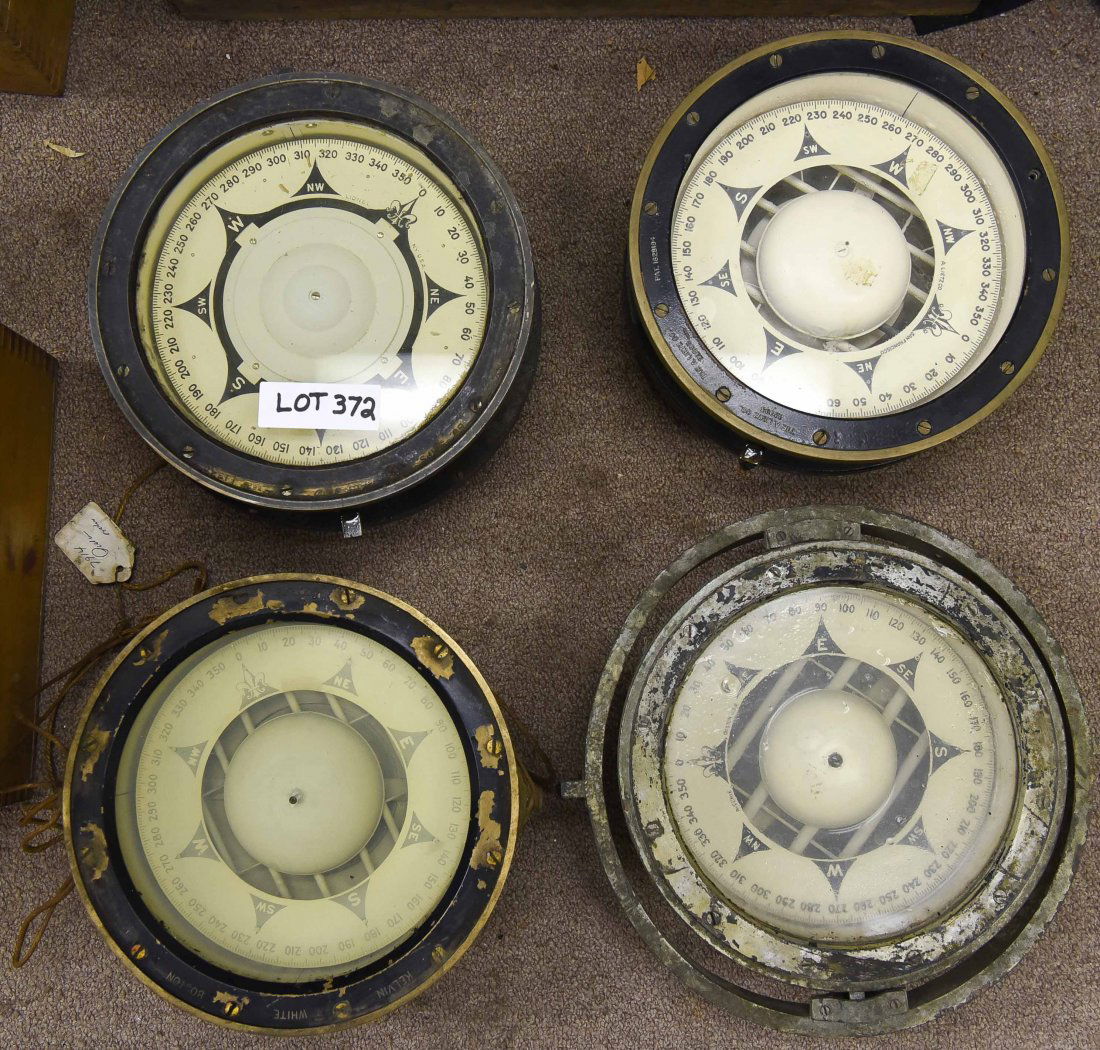 (4) SHIP'S COMPASSES (1 of 5)