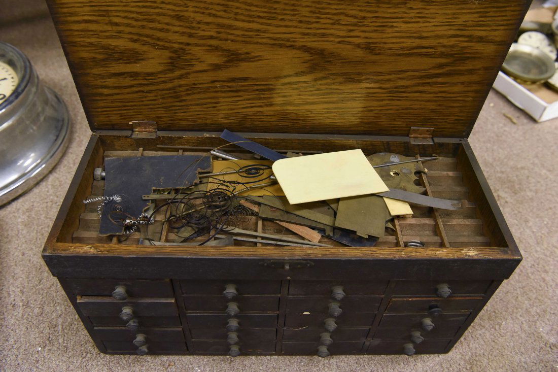 WATCHMAKERS PARTS & TOOLS CABINET (1 of 5)