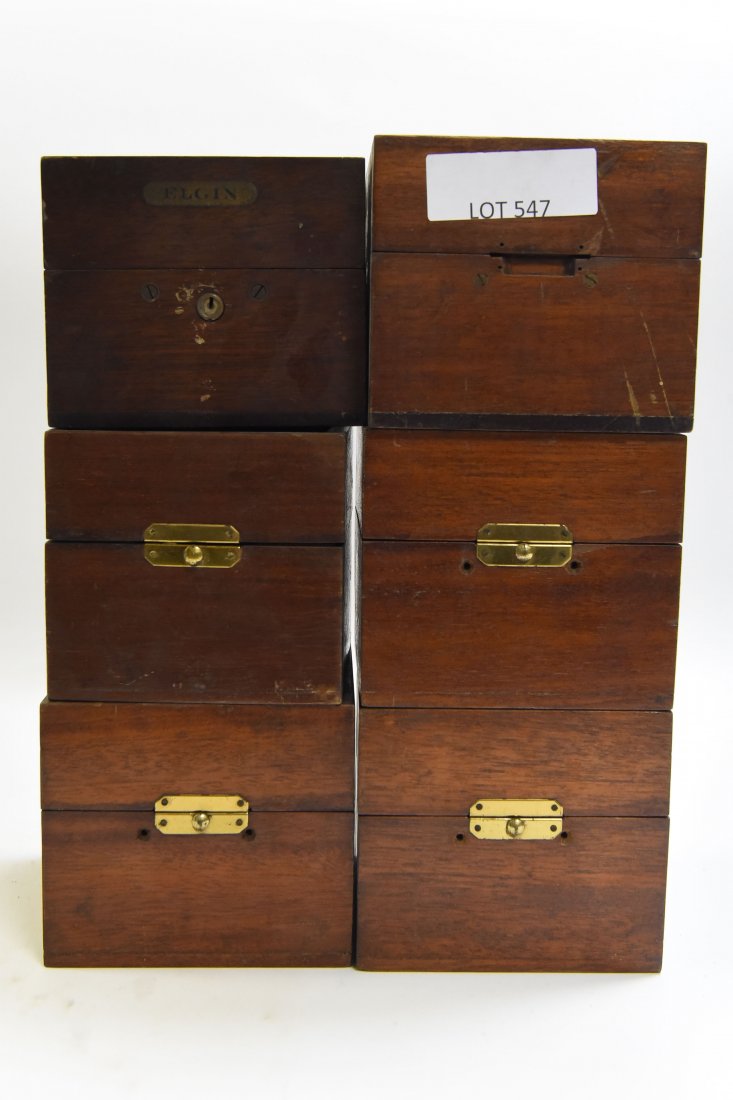 (6) SMALL WOODEN CHRONOMETER CASES (1 of 5)