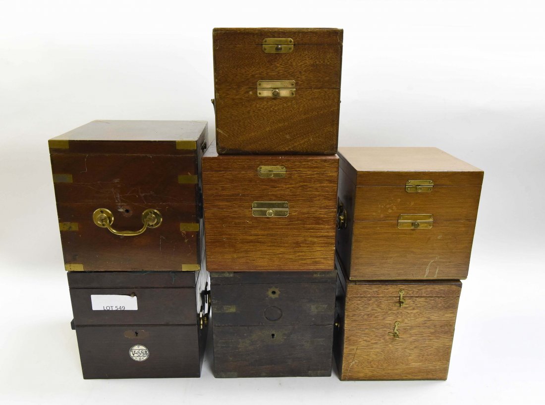 (7) WOODEN CHRONOMETER CASES (1 of 5)