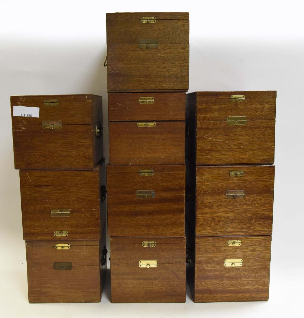 (10) WOODEN CHRONOMETER CASES (1 of 5)