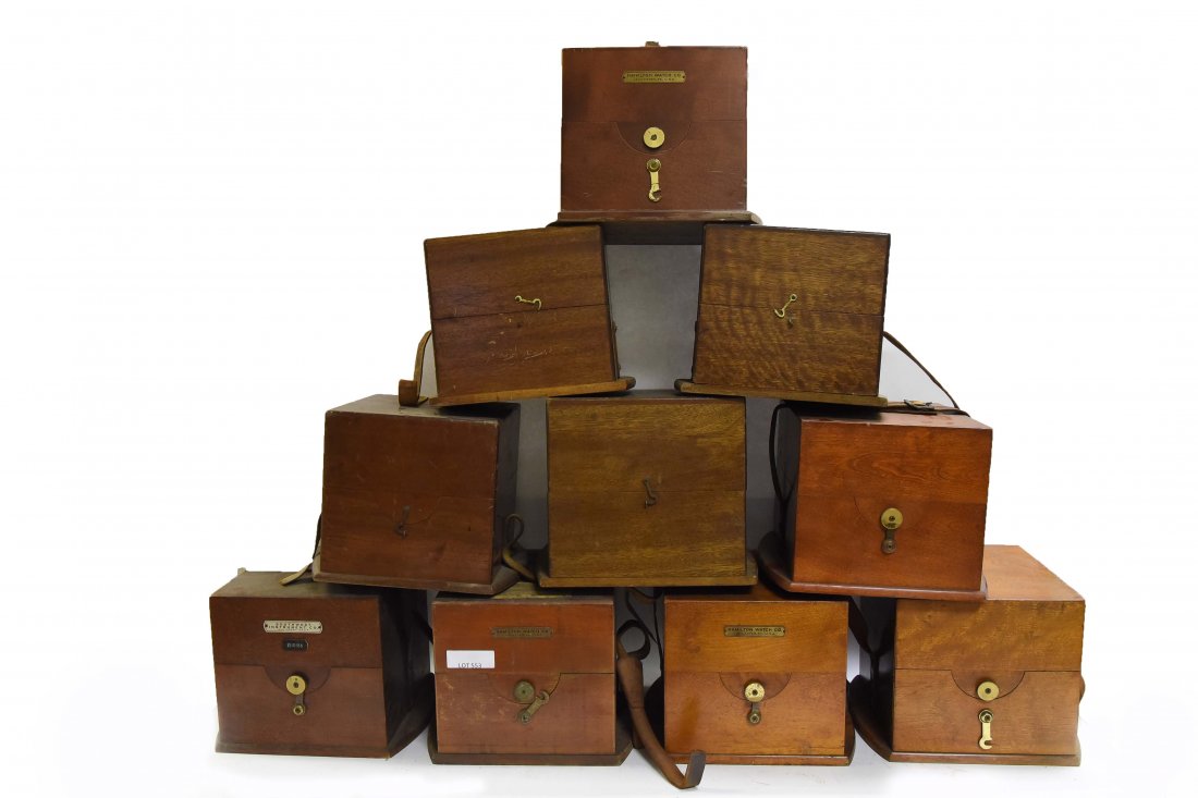 (10) WOODEN CHRONOMETER CASES (1 of 6)