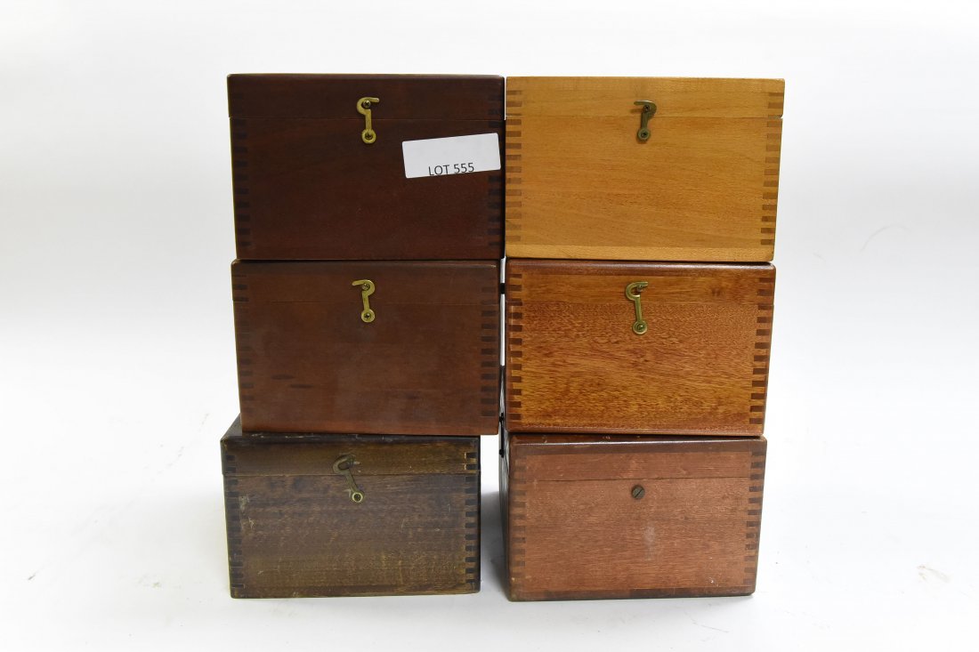 (6) SMALL WOODEN CHRONOMETER CASES (1 of 5)