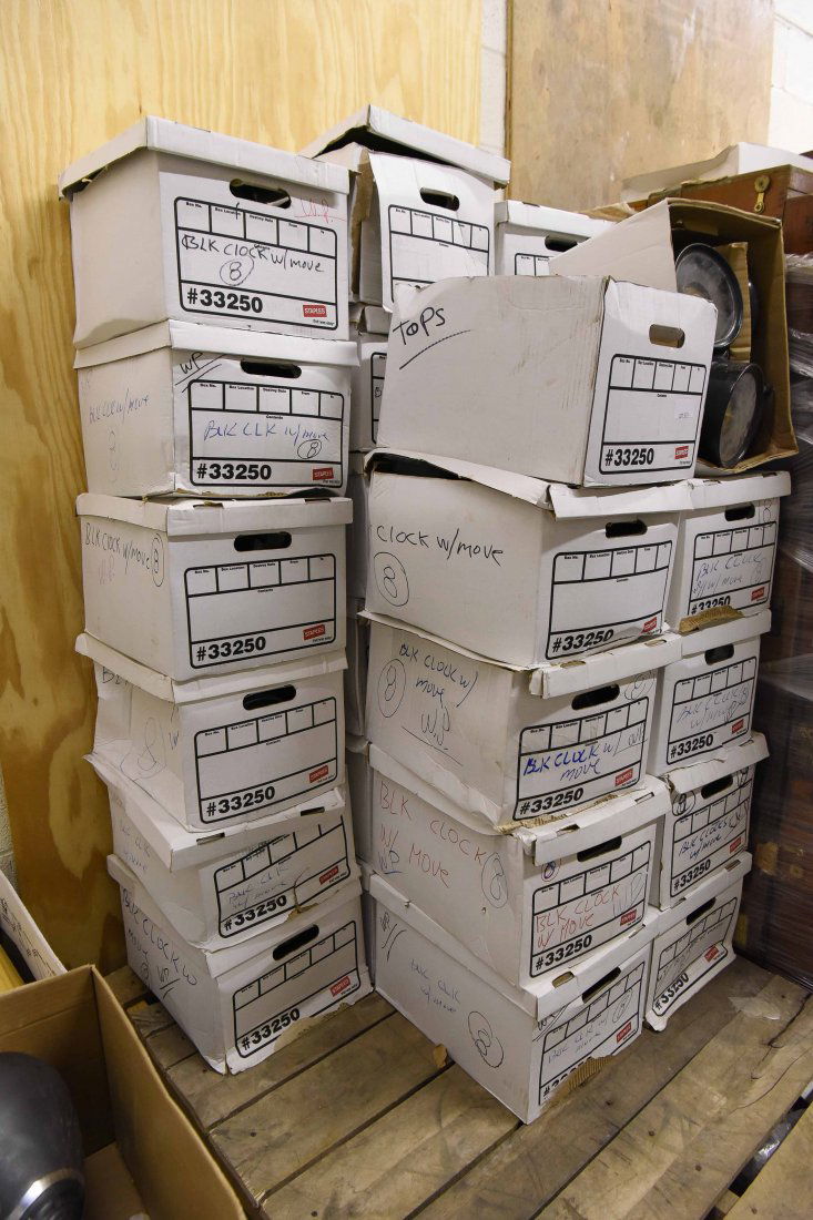 LARGE GROUPING BLACK SHIP'S CLOCKS WITH MOVEMENTS (1 of 4)