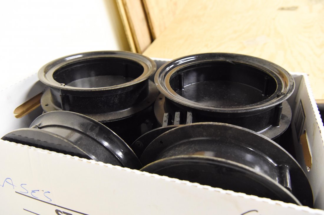 LARGE GROUPING OF BAKELITE SHIP'S CLOCK CASES (1 of 3)