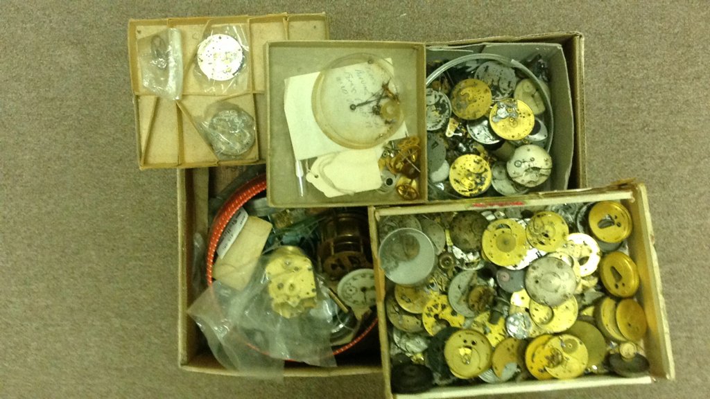 GROUPING OF MISC. CLOCK & WATCH PARTS (1 of 9)