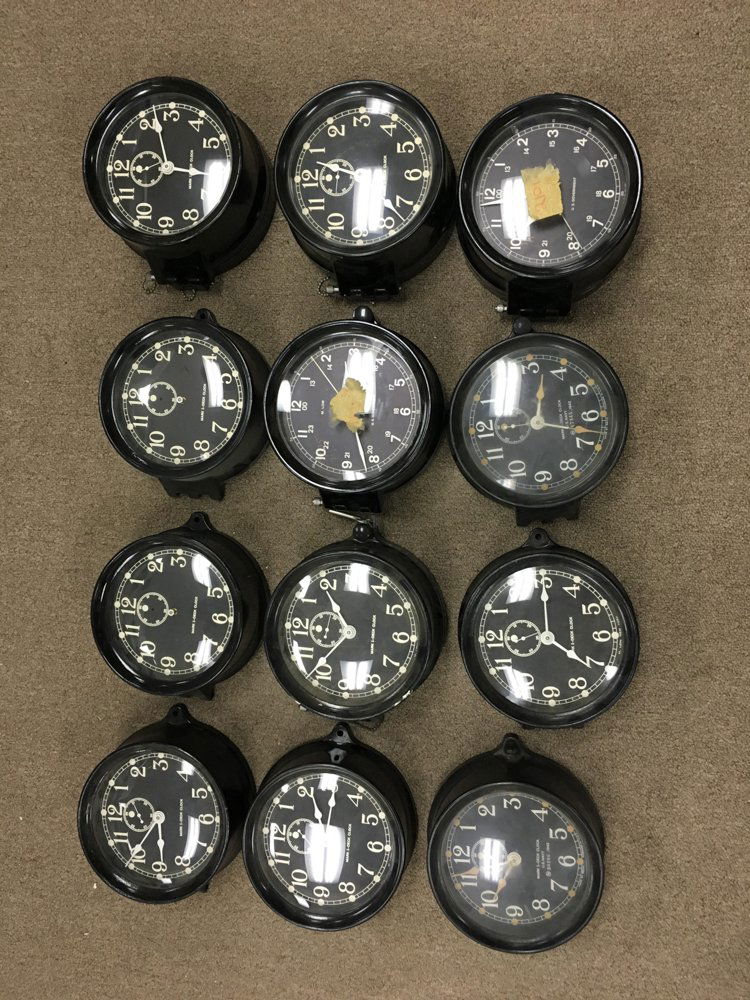 GROUPING OF M. LOW MARK I SHIPS DECK CLOCKS (1 of 6)