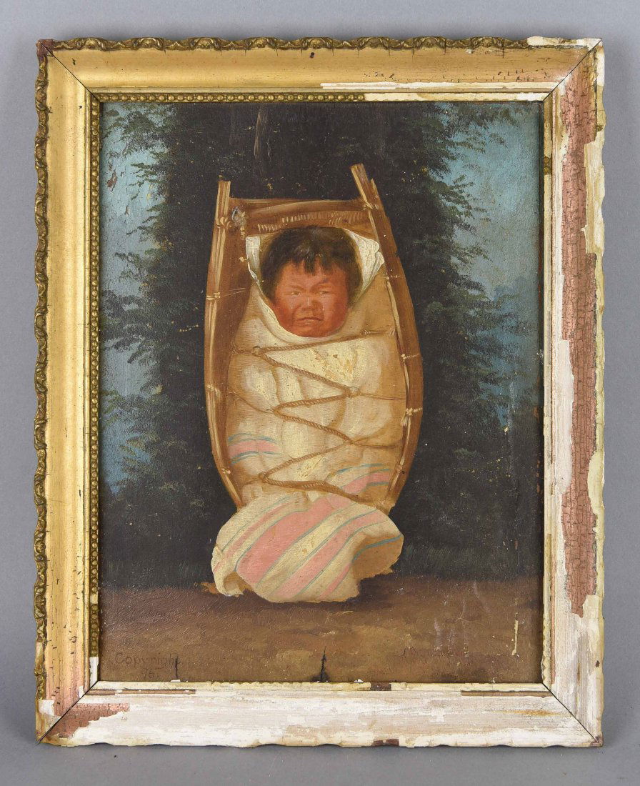 19TH C. NATIVE AMERICAN BABY PAINTING (1 of 6)
