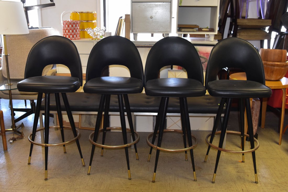 4 MID CENTURY BAR STOOLS (1 of 6)