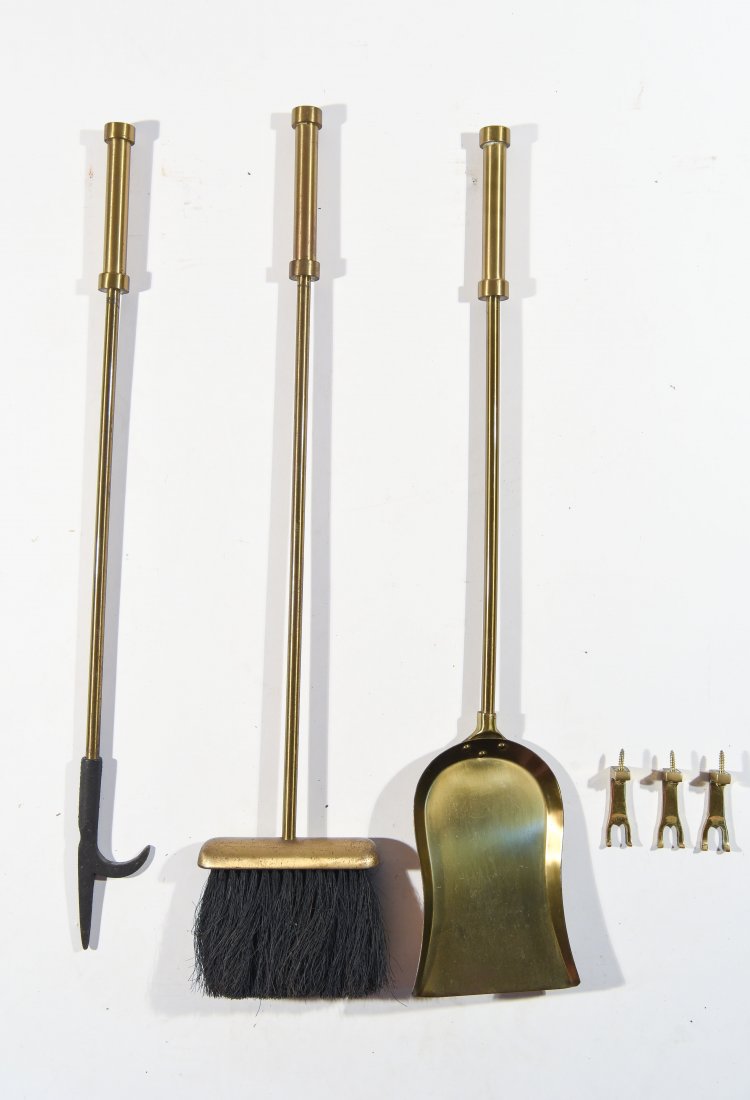 MID-CENTURY WALL MOUNT FIREPLACE TOOLS (1 of 6)