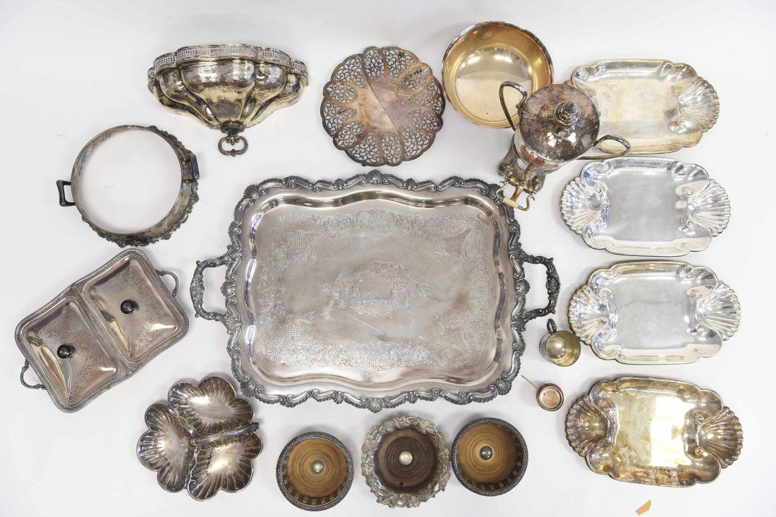 GROUPING OF SILVER PLATE (1 of 10)