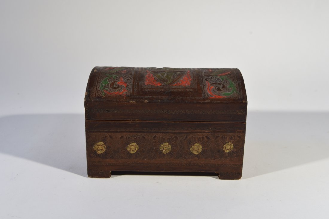 20TH C FRENCH LEATHER HUMIDOR (1 of 7)
