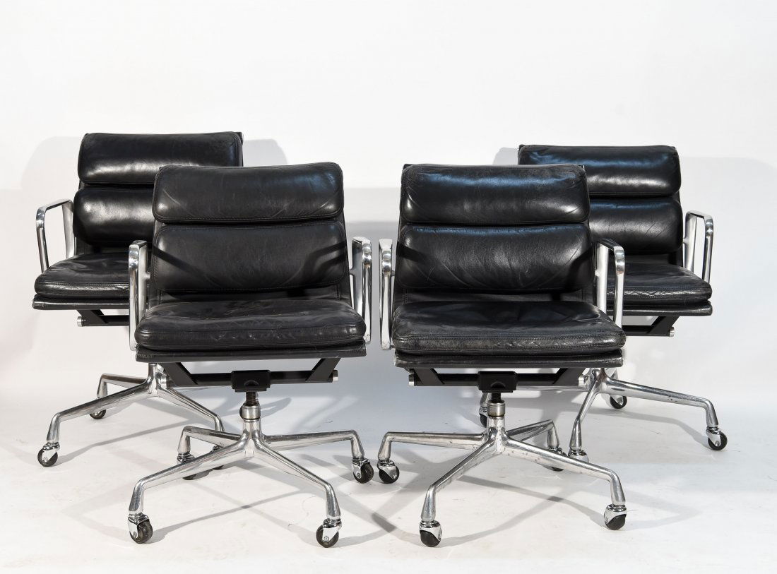 (4) EAMES BLACK SOFT PAD CHAIRS (1 of 10)