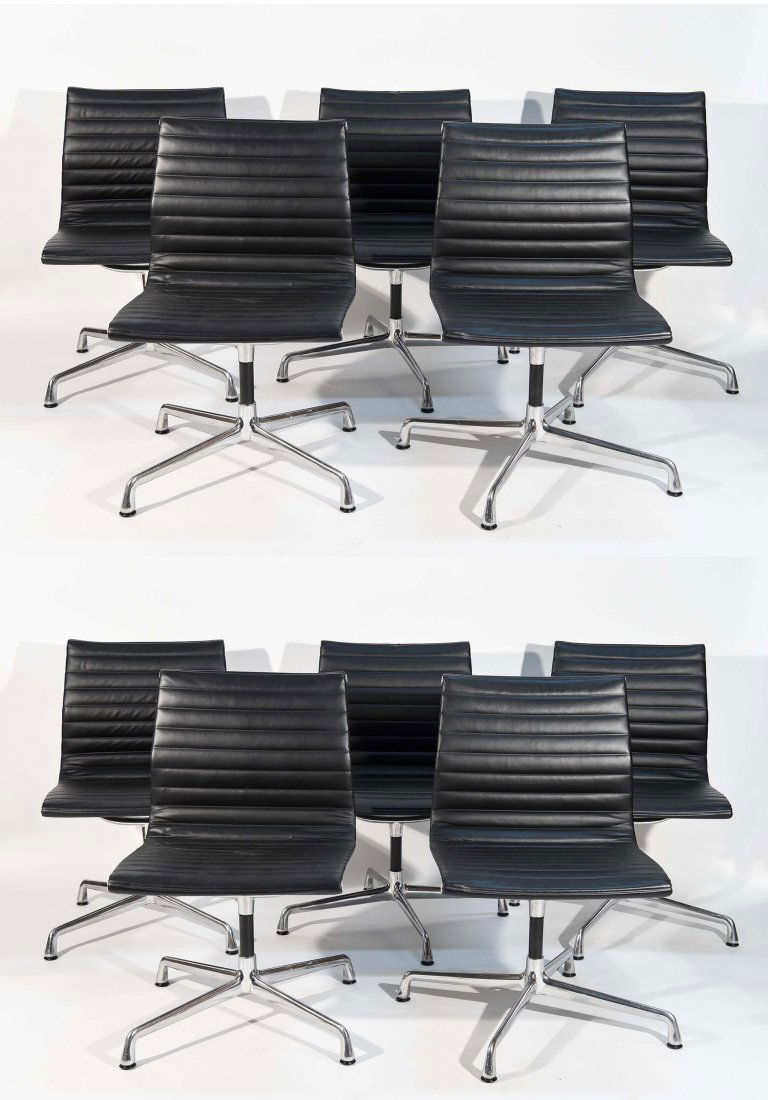 (10) EAMES; HERMAN MILLER ALUMINUM CHAIRS (1 of 9)