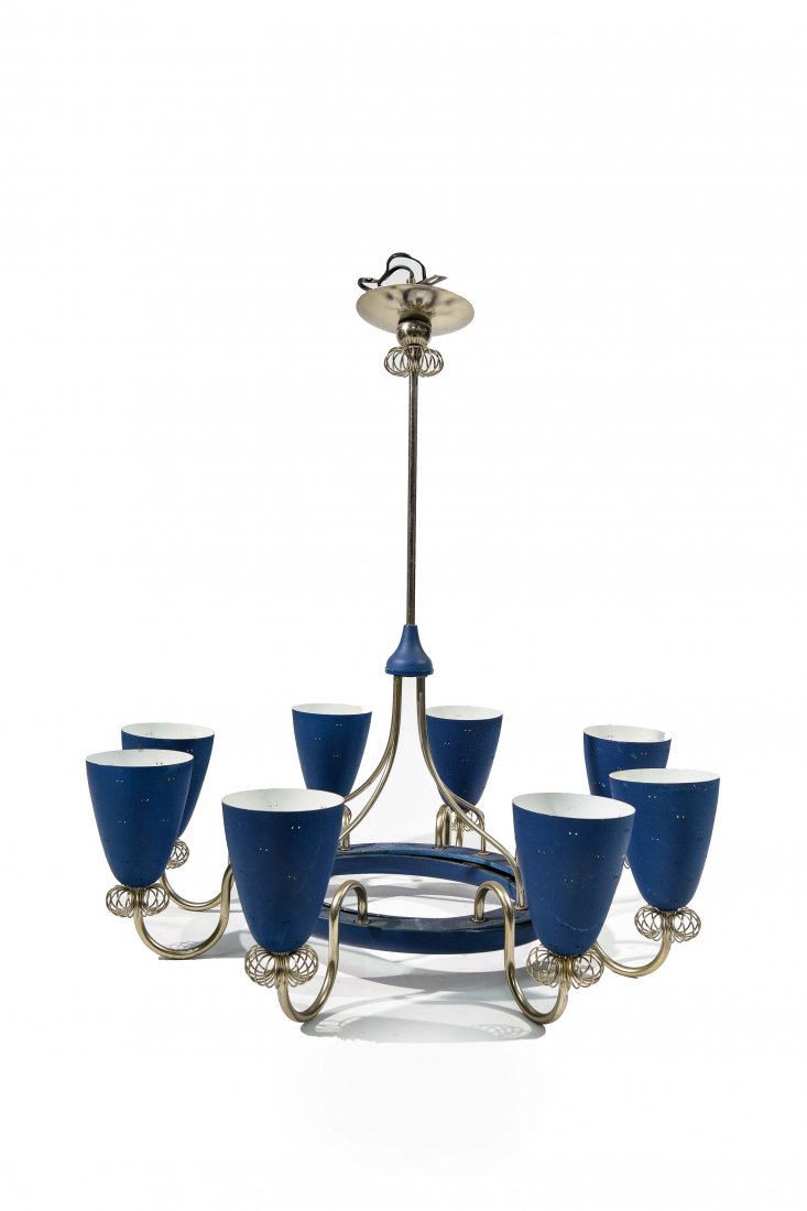 ATTR. TOMMI PARZINGER; LIGHTOLIER CHANDELIER (1 of 9)