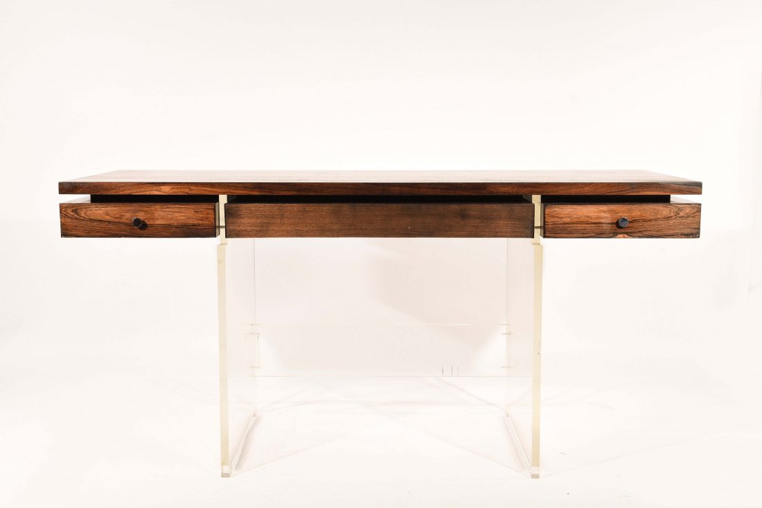 POUL NORREKLIT LUCITE BASE DESK (1 of 10)