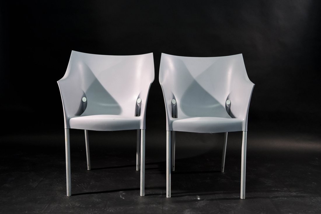 PAIR OF PHILIPPE STARCK; KARTELL DR. NO CHAIRS (1 of 7)