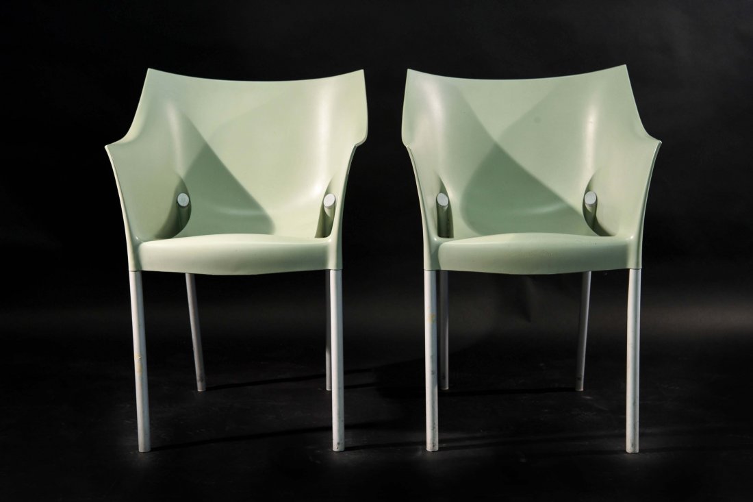 PAIR OF PHILIPPE STARCK; KARTELL DR. NO CHAIRS (1 of 7)