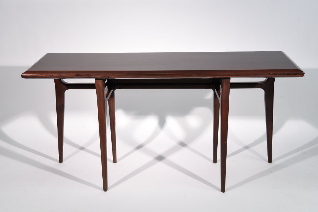 MID CENTURY FLIP TOP CONSOLE TABLE (1 of 8)