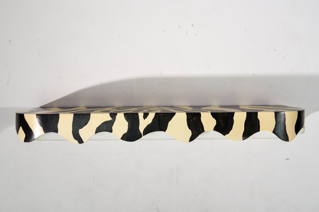 PAINT DECORATED WALL MOUNTED SHELF (1 of 7)