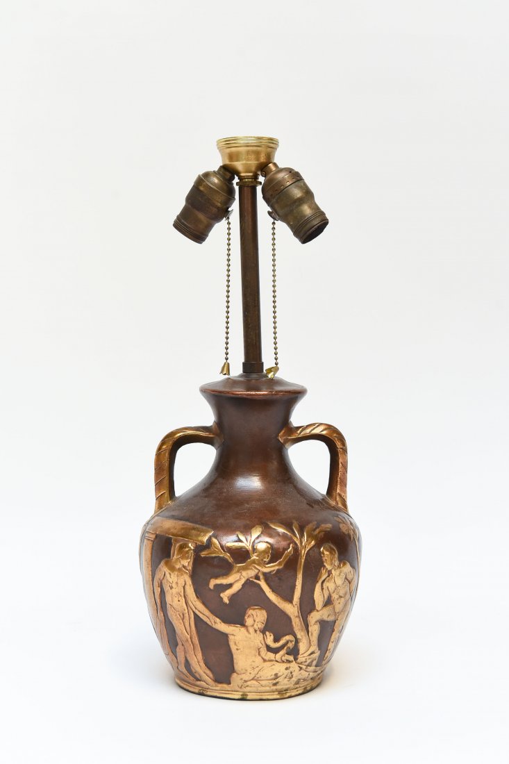 ART DECO POTTERY LAMP (1 of 9)