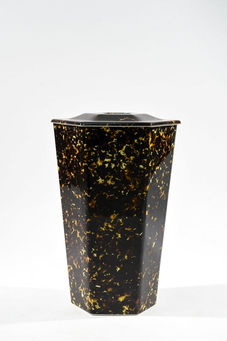 FAUX TORTOISE COVERED BIN (1 of 6)