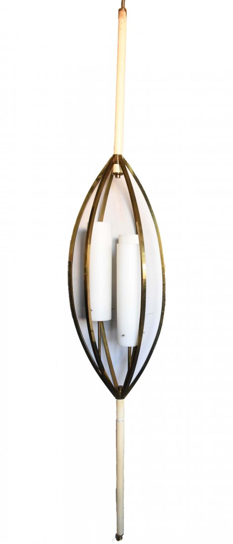 GERALD THURSTON LIGHTOLIER TENSION LAMP W MURANO GLASS (1 of 8)
