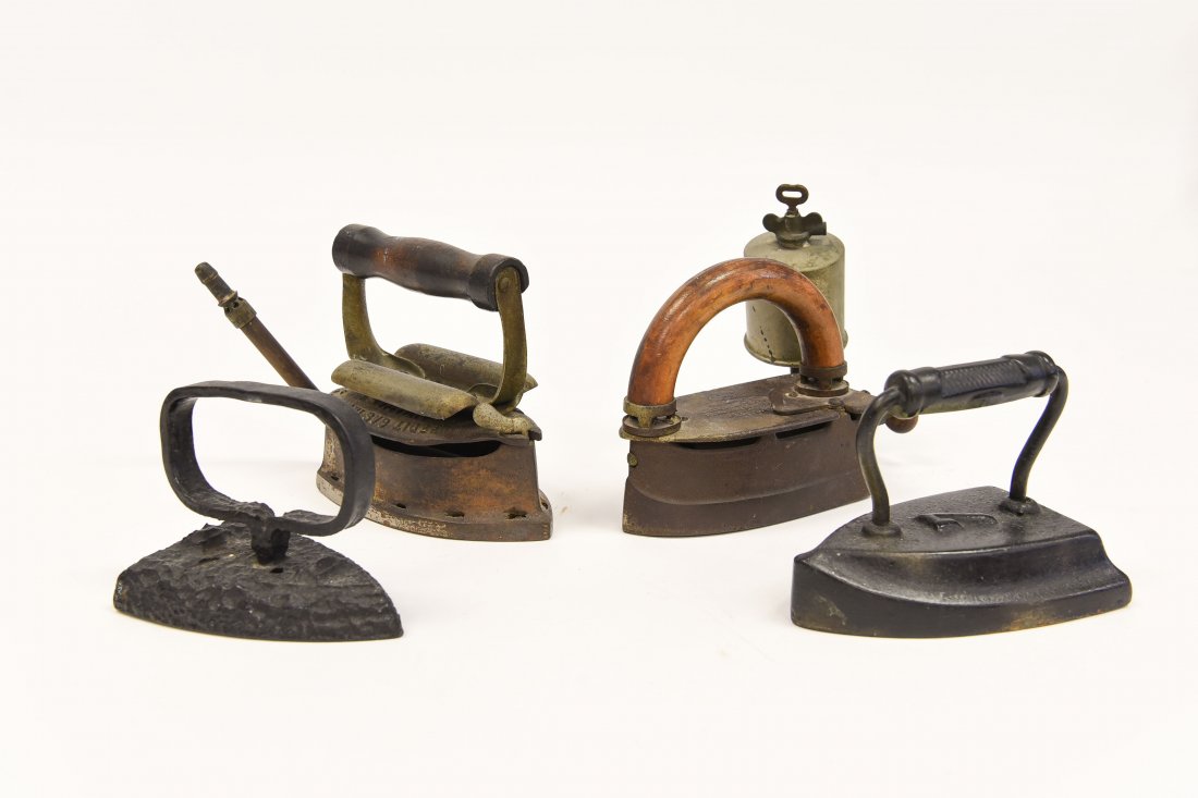 FOUR ANTIQUE IRONS (1 of 9)